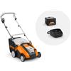 STIHL RLA 240 Arieggiatore Prato Sistema AK con Kit Batteria AK 30S E Caricatore