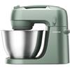 Kenwood Go - Impastatrice Planetaria Compatta 4L, in dotazione 3 Fruste in Metallo, Paraspruzzi girevole, 6 Velocità, 800W, Verde (KZM35.000GR)