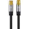 goobay Cavo per antenna TV, nero (135 dB, tipo 4 schermati), connettore coassiale (2,0 m)