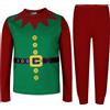 A2Z 4 Kids® Bambine Ragazzi Elfo di Natale Pigiama Festive Costume Set Età 2-13 Anno
