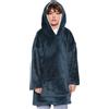 A2Z 4 Kids® Coperta Con Cappuccio Oversized Unisex Navy Calda Super Morbida In Pile