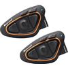 Midland - Interfono Moto Bluetooth Coppia BTX1 Pro S Twin, Auricolari Casco Moto Impermeabili IPX6, Copertura 800m Fino a 4 Persone in Conference - Batteria 23H, Cancellazione Rumore, Radio FM via App