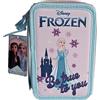 M.C. Group Astuccio Scuola 3 Zip Frozen Be True To You Portapenne Matite Pastelli Nuovo
