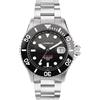 LORENZ HYDRO-SUB 090011AA Sfumato Nero Grigio Orologio Uomo Automatico Swiss Mad