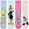 A2Z 4 Kids Donna Calzini 4 Confezione Looney Tunes Alla Caviglia Licenza Ufficiale Scarpe