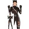 FIESTAS GUIRCA Costume da gatto nero da donna - Include tuta sexy nera con cintura e fascia con orecchie di gatto - costumi di Halloween da donna taglia L