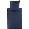 Bassetti Biancheria da letto in 100% raso di cotone di colore navy 1321, dimensioni: 140 x 200 cm - 9257184