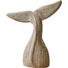 Decorazione in legno a forma di coda di balena, artigianato rustico