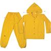 Custom LeatherCraft CLC Rain Wear R102 Yellow Polyester 3-piece Rain Suit, R1024X