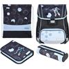Herlitz Unisex Kids Loop Plus - Cartella per la scuola elementare, colore nero, blu, nero/blu, 31 x 22 x 37 cm, 17 l