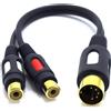Does not apply Cavo Adattatore Audio DIN 5 Poli a 2 RCA Oro Vitalco per Giradischi Amplificator