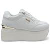Guess runner camrio logo jo donna white liu zeppa 7 cm shoes FLPC10FAL12