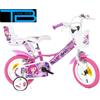 Dino Bikes Bici Bambina 12" Dino Bikes FAIRY su Sfera-Ruota Libera-Gomme Gonfiabile