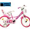 Dino Bikes Bici Bambina 16" FAIRY su Sfera con Rotelle-PortaBambole- Dino Bikes