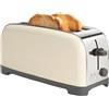 Taurus - Tostapane Vintage Cream 1500W | 2 Fessure Extra Lunghe | 7 Livelli | Funzione Scongelamento | Corpo Inox | Vassoio Raccoglibriciole | Design Retrò
