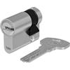 Yale Cilindro europeo 2000 PLUS Serie 30/10 mm Nichel satinato Mezzo cilindro, con 5 chiavi incluse per garantire massima sicurezza, perfetto per garage, cantine e magazzini