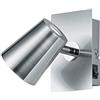 Trio Leuchten Trio 873170107 Narcos Faretto LED, 1x6 Watt, Nichel Opaco/Bianco, 7.5x12x16 cm
