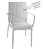 EffeDecor SEDIA DA PRANZO IN RESINA SIMIL RATTAN CON BRACCIOLI DA ESTERNO INTERNO ITALY