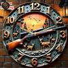 Orologio da Parete Moderno 25 cm - Design Fucile Caccia Winchester per Casa 2D