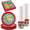 Pokémon Kit addobbi festa compleanno Pokemon X8X16X24X32X40X96 Persone piatti bicchieri