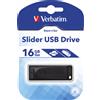 Verbatim MEMORIA PENDRIVE USB VERBATIM 16GB 98696 SLIDER USB 2.0