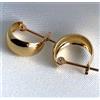 Senza marchio Orecchini a cerchio in oro giallo 18 carati K18YG 5x10 mm Tsuki-Kou Made in J...