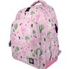 Grafoplás - Zaino scuola ergonomico, 33x46x22,5cm, schienale e manici imbottiti, 3 scomparti, zona speciale portatile, adattabile al carrello, modello gomma, design tropicale, collezione Bits&Bobs