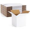 Eupako Euapko - Confezione da 25 scatole di cartone ondulate a forma di cubo, 12,7 x 12,7 x 12,7 x 12,7 cm, colore: Bianco