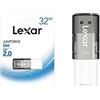 Lexar Pendrive 32 GB USB 2.0 Nero Lexar LJDS060032G Jumpdrive S60