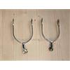 Equestro Speroni inglesi a gambo curvo con rotella liscia - spurs with curved shank