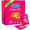 Durex Pleasuremax Preservativi Con Rilievi e Nervature Maxiformato da 30 Profilattici