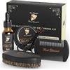 Red-Blooded Red Blooded kit barba uomo set con olio per barba balsamo per barba spazzola per