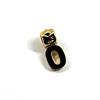 CIONDOLO PENDENTE IN ORO GIALLO 9K CON NUMERO 0 ZERO LUCIDO LUNGHEZZA 6 MM