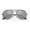Ray-Ban Aviator 3025 Eleganti Nero + Argento Specchio Occhiali Nuovi Originali!