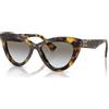 Miu Miu Occhiali da sole donna Miu Miu a gatto cat eye tartarugati Mu 04YS lenti sfumate