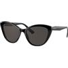 Miu Miu Occhiali da sole donna Miu Miu a occhi gatto cat eye neri Mu 05XS nero grandi