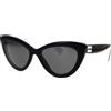 Miu Miu Occhiali da sole per donna Miu Miu a gatto cat eye bianchi e neri Mu 04YS nero