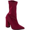 Scarpe donna stivali stivaletti tronchetti camoscio elastici tacchi L7AX983-3