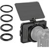 SMALLRIG mini Matte Box Lite con Vassoio Filtro Bandiera Superiore Compatibile con