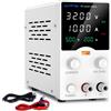 WANPTEK POWER Alimentatore da Laboratorio 30V 10A, Nero, con Display LED