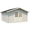 BricoShop24 Casetta in Legno da Giardino 4x4 Blockhouse 34 mm Porta Doppia Vetrata