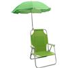 Fair Shop Sedia con Ombrellone per Bambini Sediolina Pieghevole Relax Mare Spiaggia