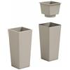 veca VASO QUADRATO Moderno 31xh65/38x85cm Interno Estraibile Fioriera MADE IN ITALY