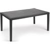 IPAE PROGARDEN Tavolo da Giardino Allungabile 150-220x90x72 cm Antracite Queen IPAE PROGARDEN