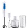Frullatore a Immersione 2 Velocità + Tritatutto 500ml, Minipimer 600W Bianco