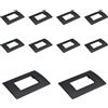A2ZWORLD 10 Pezzi Placca Plastica Quadrata, 3 Moduli Posti Per Scatola 503,
