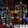 Therpin Therlan Luci Stelle Natale Finestre, 2pcs 62LED Addobbi Natalizi Stelline