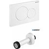 Geberit PLACCA BIANCA DOPPIO SCARICO E CANOTTO PER CASSETTA INCASSO GEBERIT SIGMA 8