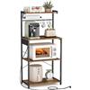 VASAGLE Scaffale da Cucina con Presa Elettrica, Bar Caffèa 4 Ripiani con