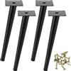 QWORK® Set di 4 Gambe per Tavolo in Metallo 30 cm - Gambe per Mobili a